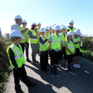 Local school children visit one of Aviation & Infrastructure Projects