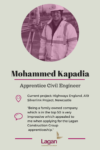 Mohammed Kapadia - Apprentice Civil Engineer