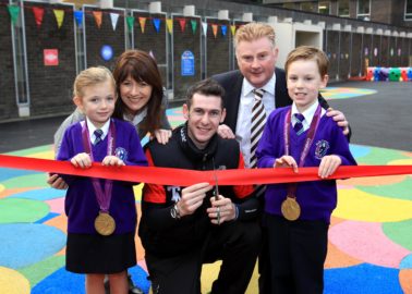 Paralympic hero opens London 2012 inspired playground at NI primary School
