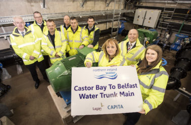 Minister visit marks completion of Castor Bay to Belfast Water Trunk Main